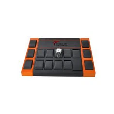 Musta ja oranssi katsella näyttöä